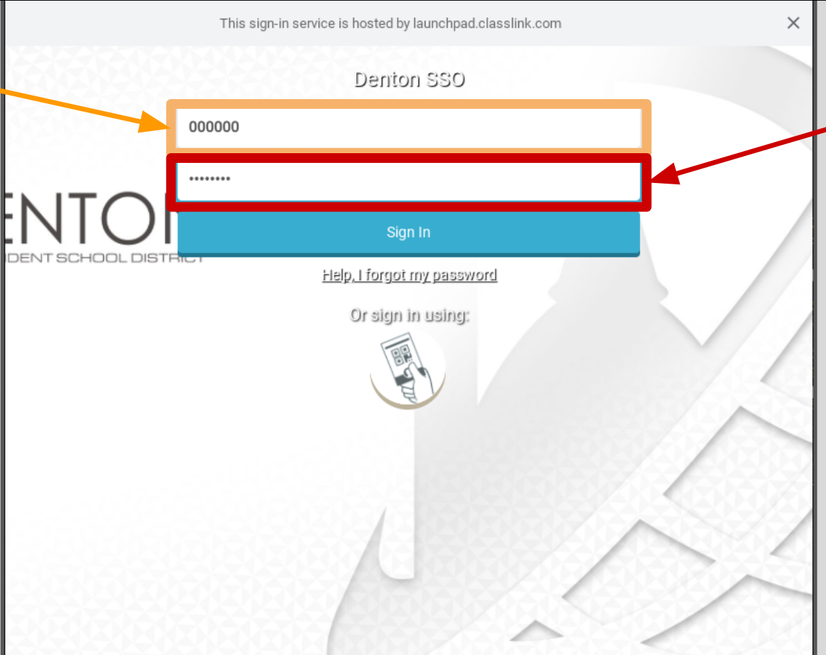 Use your school ID number and password to login.  